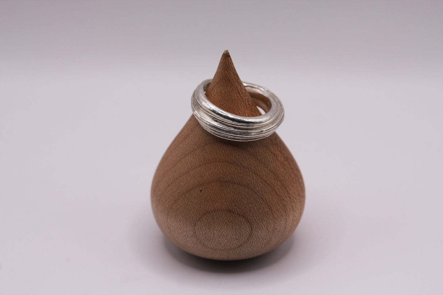 Sterling Silver Mitsuro Hikime Ring Size is half way between M & N